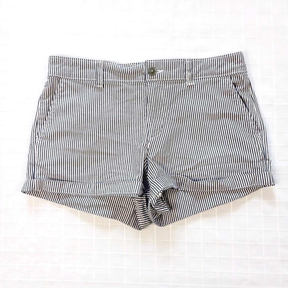 Gap Blue/White Stripe Short Shorts Junior Size 4